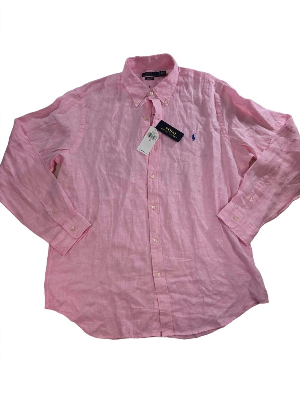 Polo Ralph Lauren Shirt XL Pink Linen Classic Fit NWT MSRP $145